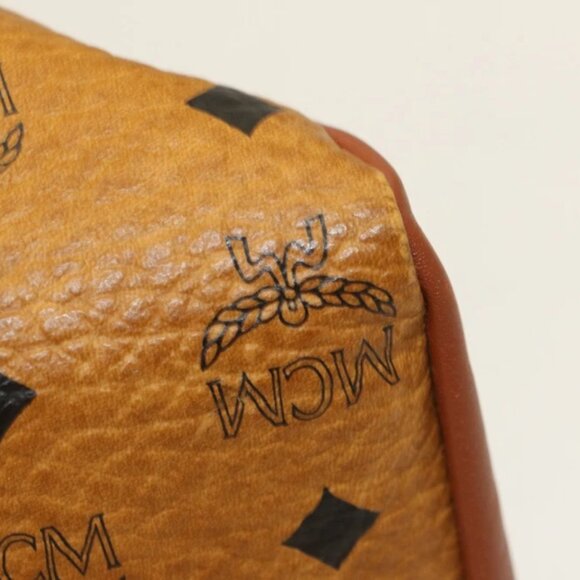 MCM Drawstring Visetos Canvas Leather Shoulder Bag - - Picture 11 of 15